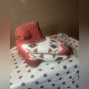Cozy Red and White Women's Slippers